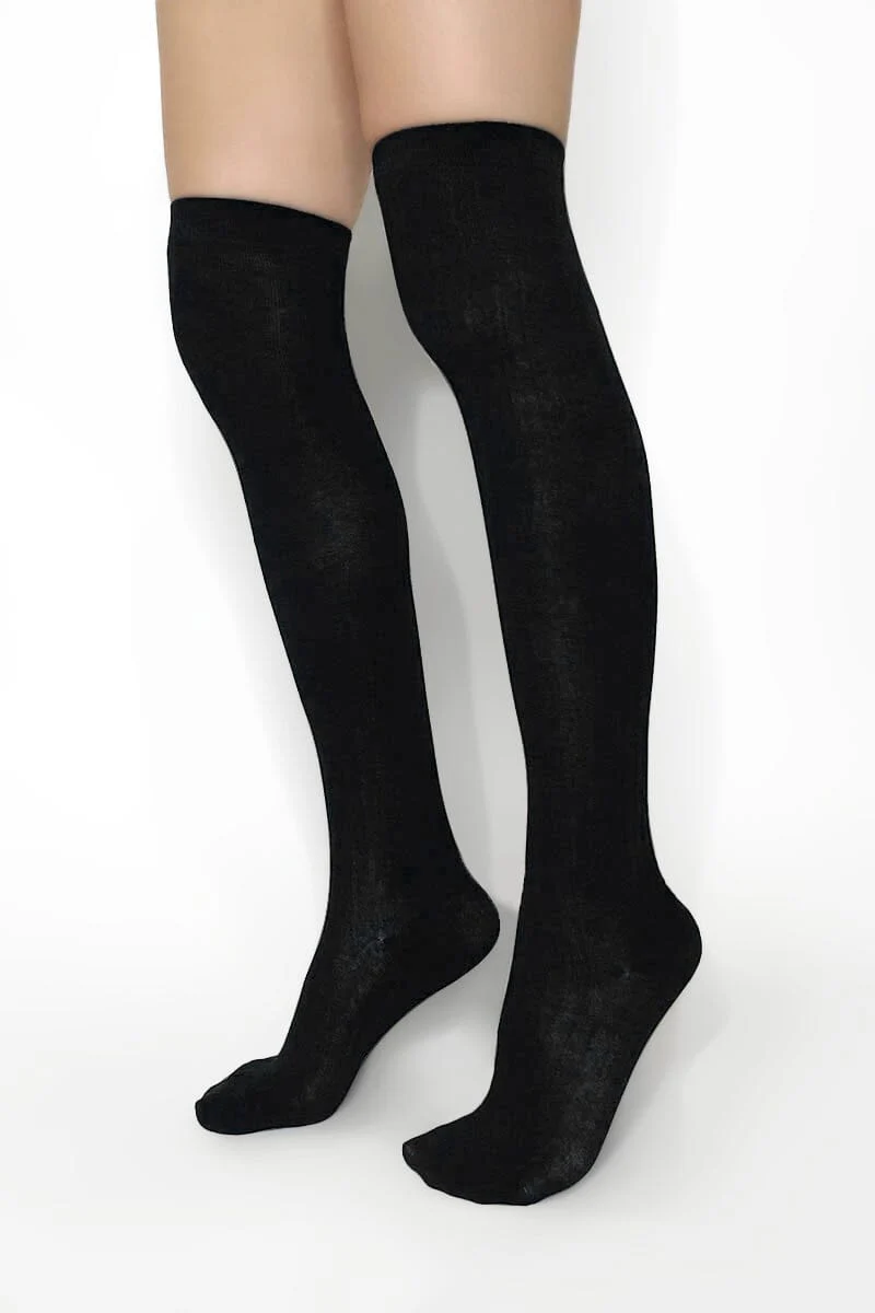 Penelope Over-Knee Ribbed Socks - Image 3