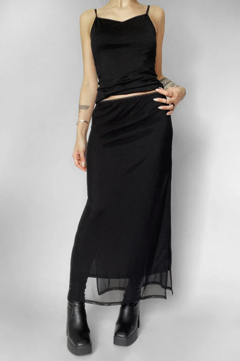 Shadow Veil Mesh Skirt - Image 11