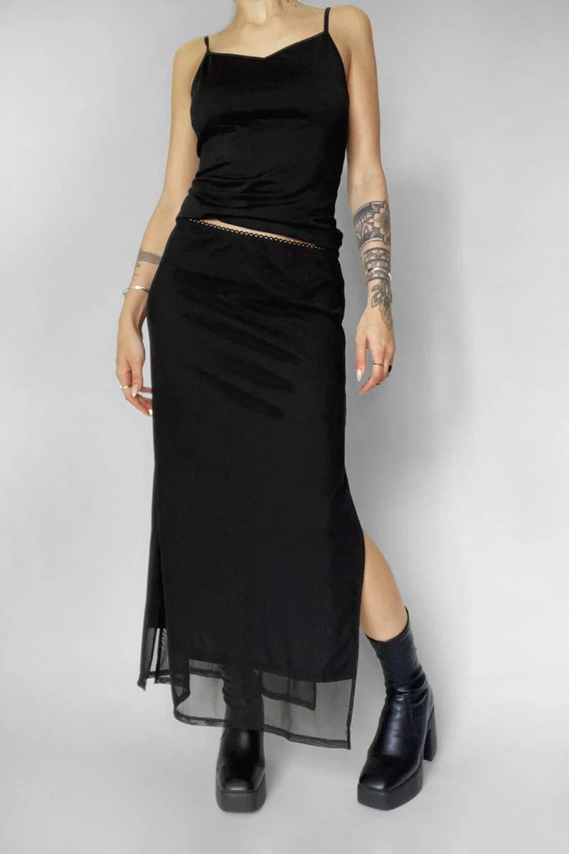 Shadow Veil Mesh Skirt - Image 7