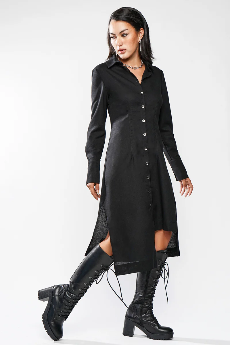 Wynona Linen Button Up Dress - Image 10