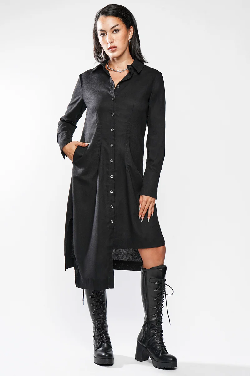 Wynona Linen Button Up Dress - Image 7