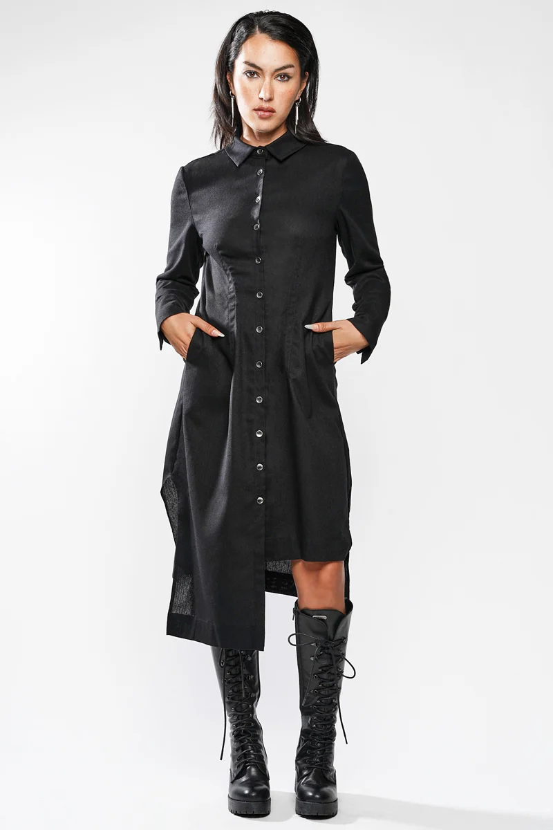 Wynona Linen Button Up Dress - Image 9