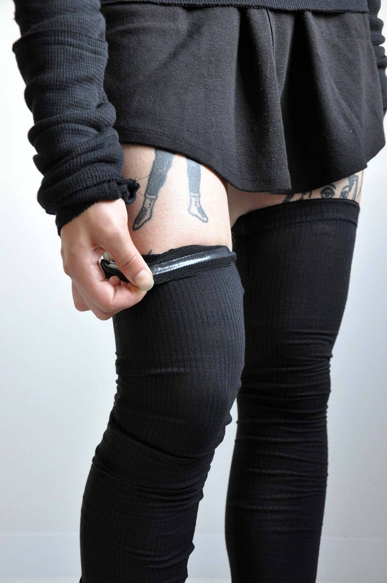 Melica Slip-Proof Rib Thigh Highs - Image 4